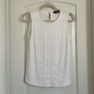 Karl Lagerfeld Paris Sleeveless white blouse